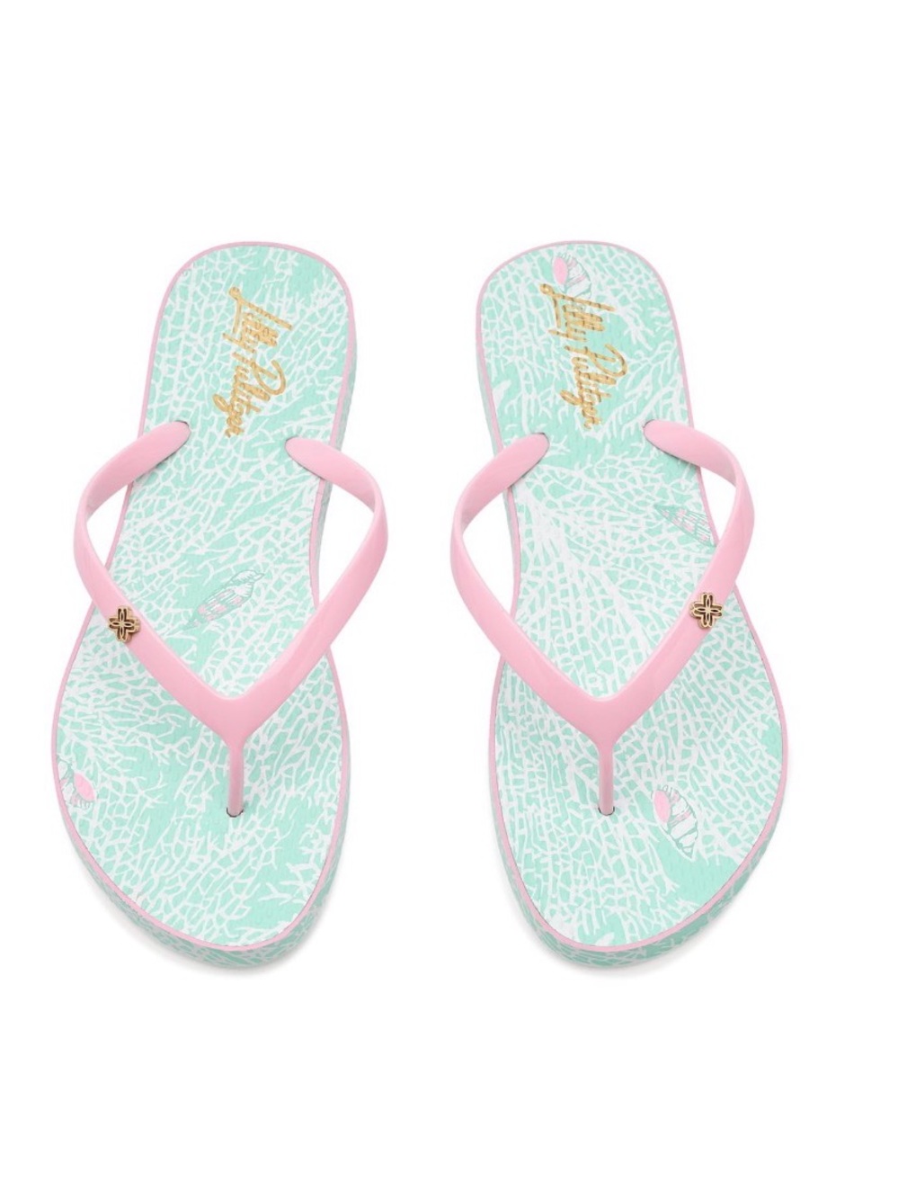 Lilly Pulitzer  "Mint Condition Fantastical" Flip Flops | Size 7/8